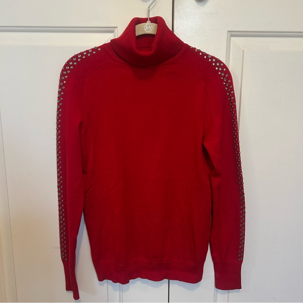 DKNY Vibrant Red Turtleneck